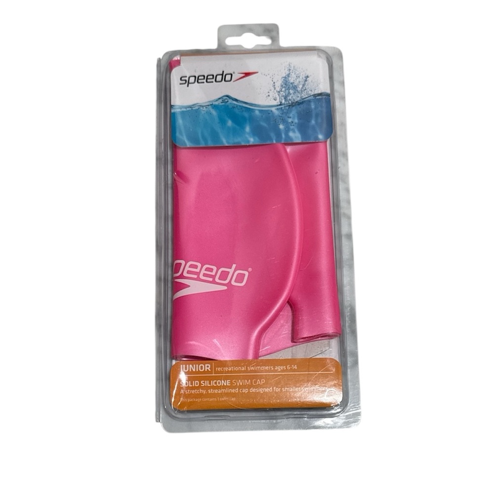 Speedo Pink Silicone Junior Swim Cap